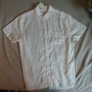 Lucky Brand 100% Linen short-sleeve buttondown